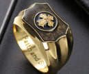 Trendy Gold Mens Ring