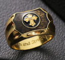 Trendy Gold Mens Ring