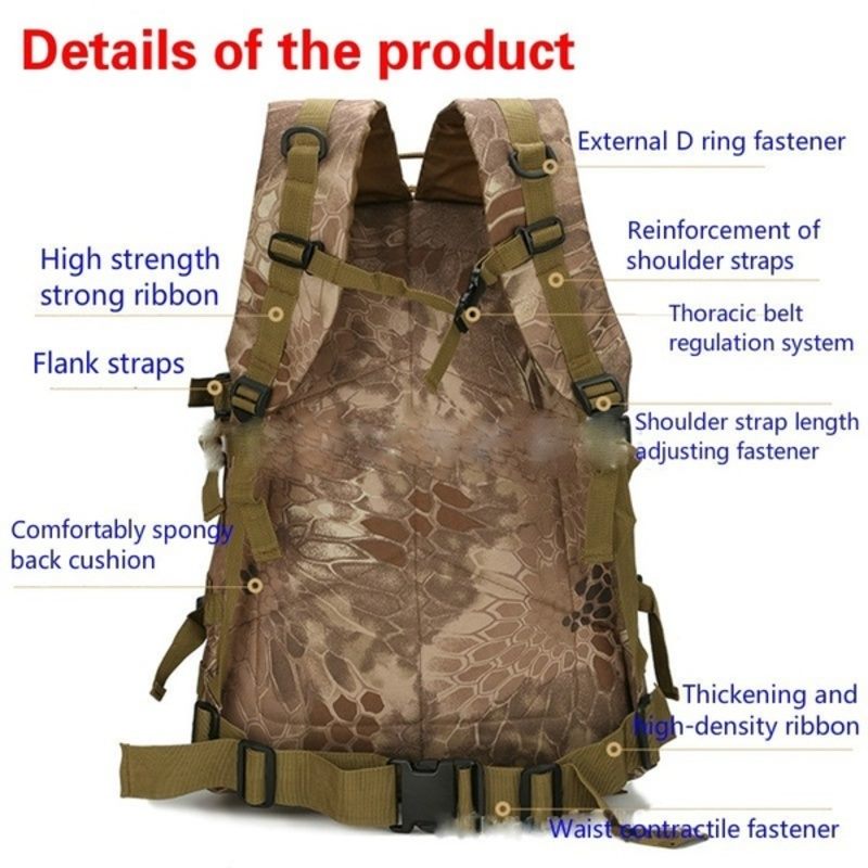 Tactical Camping Backpack - Waterproof High Quality