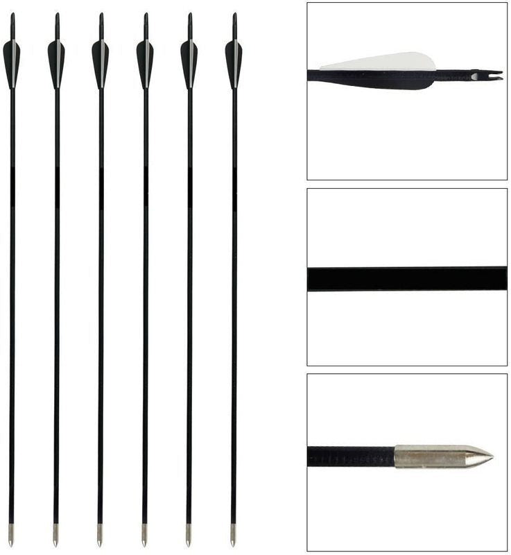 80cm Fiberglass Arrows - 6 Pack