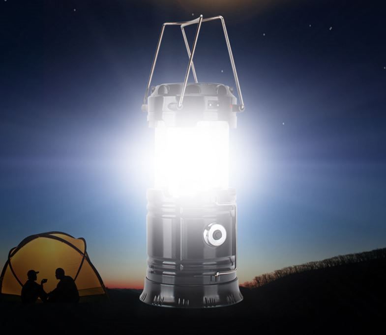 LED USB Solar Rechargeable Outdoors Lantern