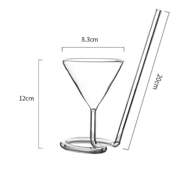 Unique Spiral Cocktail Glass