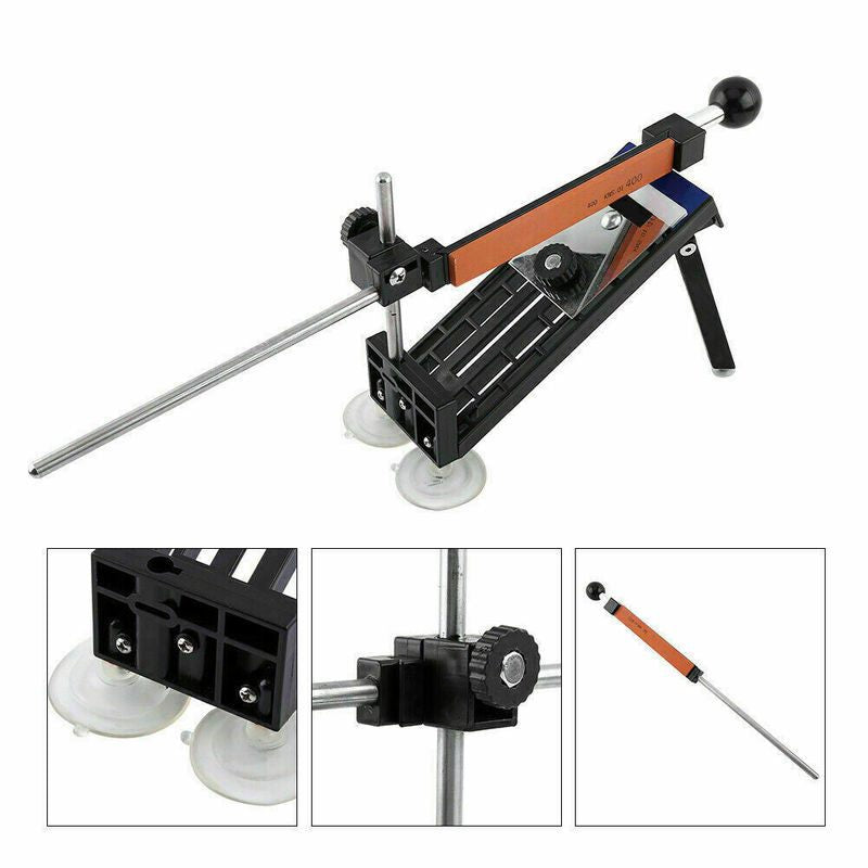 Knife Sharpener - Fix Angle Sharpening System + 4 sharpening stones