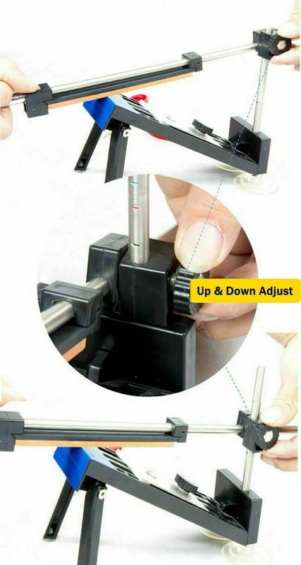 Knife Sharpener - Fix Angle Sharpening System + 4 sharpening stones