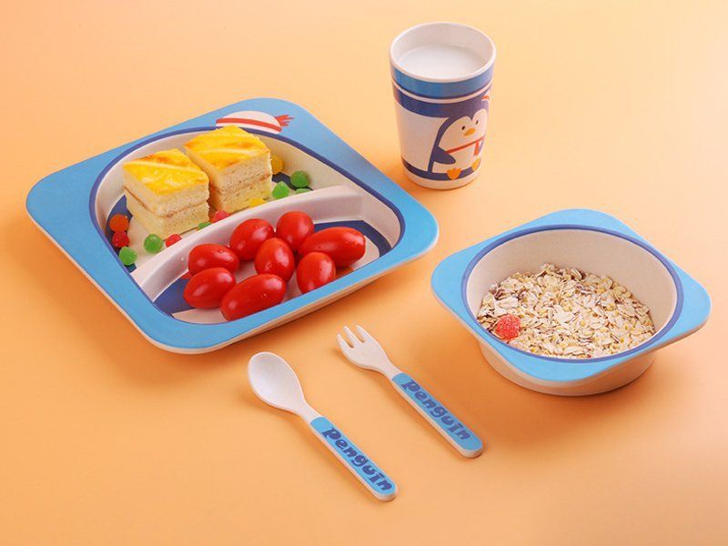 Bamboo Fiber Kids Baby Feeding Set