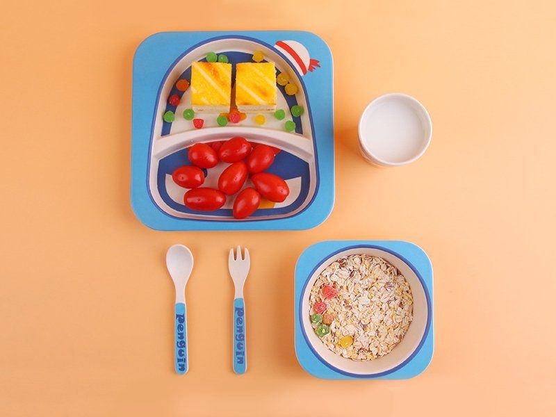 Bamboo Fiber Kids Baby Feeding Set