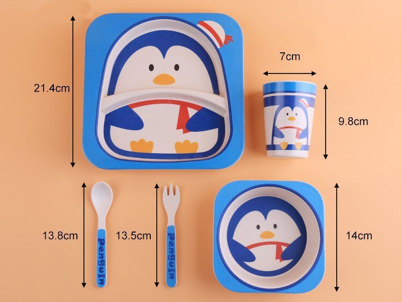 Bamboo Fiber Kids Baby Feeding Set