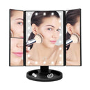 Trifold Makeup Mirror with LED Light - Magnifying Makeup Mirror