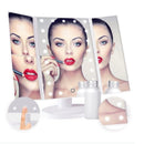 Trifold Makeup Mirror with LED Light - Magnifying Makeup Mirror