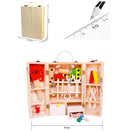 Kids Wooden Tool Set with Box 36Pcs