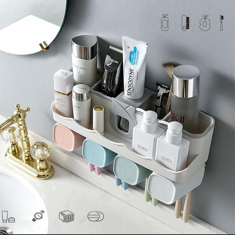 Toothbrush Holder Rack Bathroom Storage Organiser