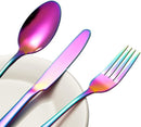 24 Piece Multicoloured Cutlery Set