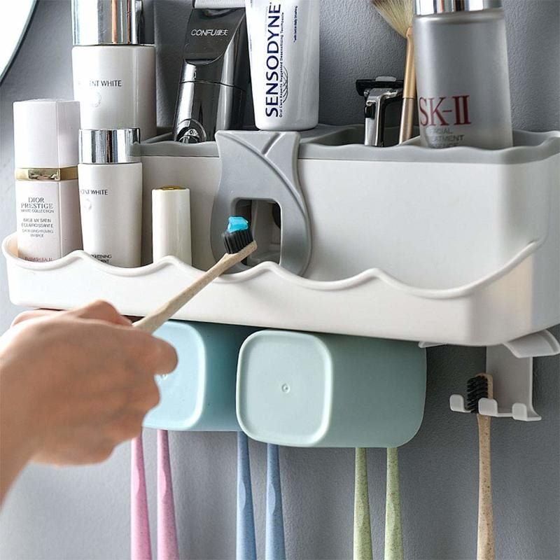 Toothbrush Holder Rack Bathroom Storage Organiser