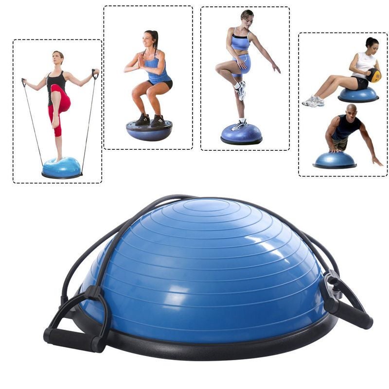 Balance Ball Yoga Home Fitness Trainer Exercise w Resistance Straps