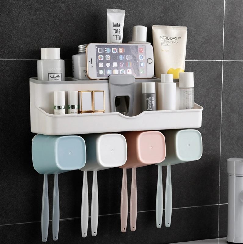 Toothbrush Holder Rack Bathroom Storage Organiser