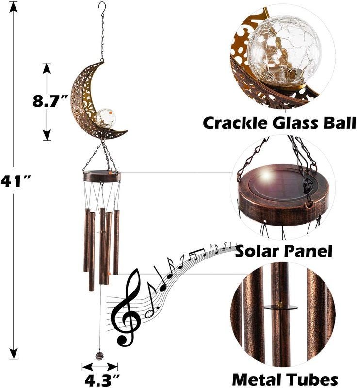 Moon Solar Wind Chimes