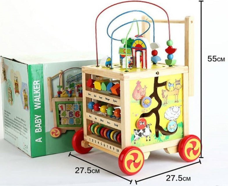 Wooden Activity Walker Activity Cube