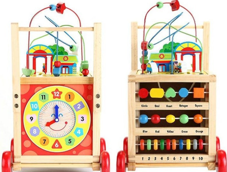 Wooden Activity Walker Activity Cube