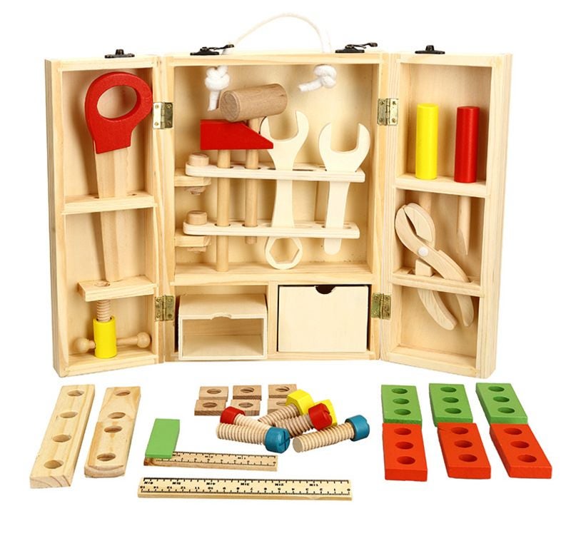 Wooden Tool Box 36Pcs