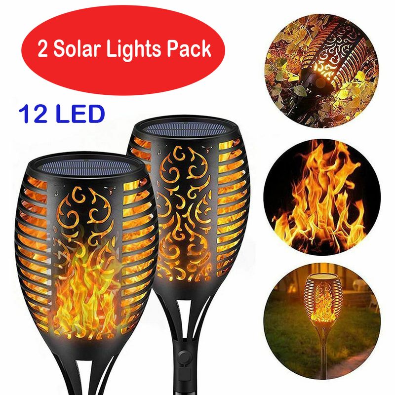 Solar Flame Lights - Outdoor Waterproof Lights