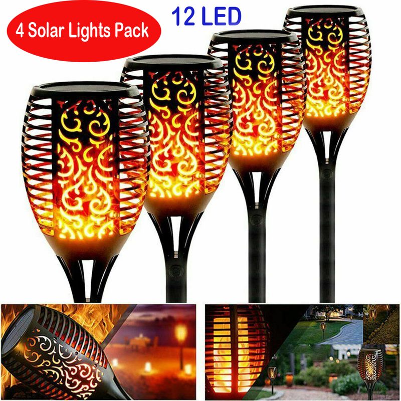 Solar Flame Lights - Outdoor Waterproof Lights