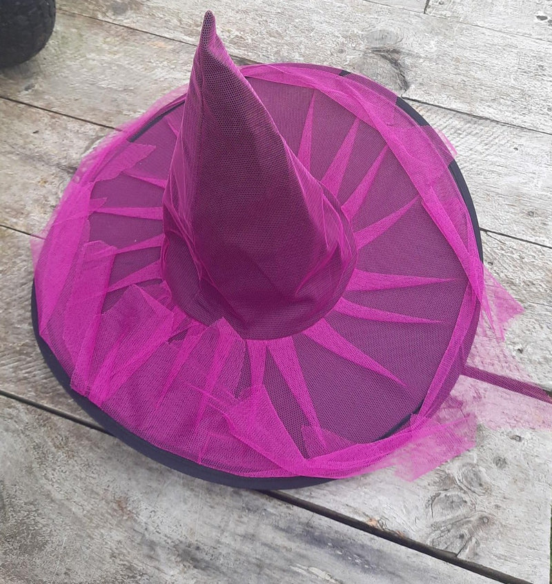 Witches Hat With Pink Lace