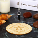 Star Pendulum Divination Metaphysical Message Board with a Crystal Pendulum Necklace