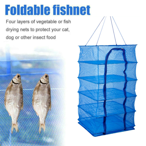 Fish/Food Drying Rack Net Folding Mesh Hanger