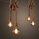 Retro Hemp Rope Pendant Lights - Vintage Loft Industrial Hanging Lamp - Nifti NZ