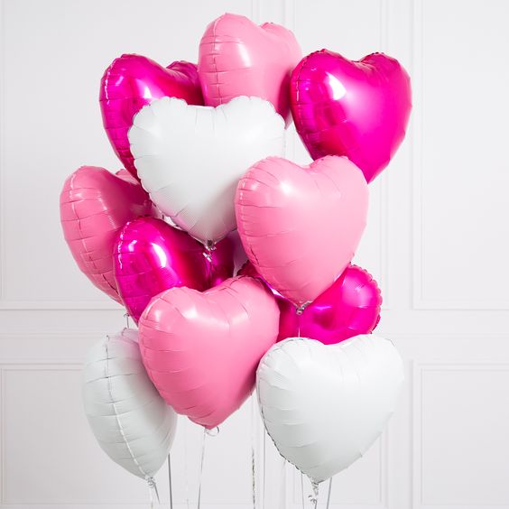 10pcs Foil Heart Balloons - Party Decor Gifts - Nifti NZ