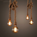 Retro Hemp Rope Pendant Lights - Vintage Loft Industrial Hanging Lamp - Nifti NZ