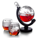 Whiskey Decanter Spirits 34Oz Glass Globe Ship & Glasses - Perfect Gift - Nifti NZ