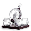 Whiskey Decanter Spirits 34Oz Glass Globe Ship & Glasses - Perfect Gift - Nifti NZ