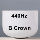 8" Note Chakra Frosted Quartz Crystal Singing Bowl Meditation + Rubber Sticker included - Nifti NZ