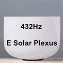 8" Note Chakra Frosted Quartz Crystal Singing Bowl Meditation + Rubber Sticker included - Nifti NZ