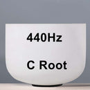 8" Note Chakra Frosted Quartz Crystal Singing Bowl Meditation + Rubber Sticker included - Nifti NZ