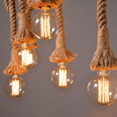 Retro Hemp Rope Pendant Lights - Vintage Loft Industrial Hanging Lamp - Nifti NZ