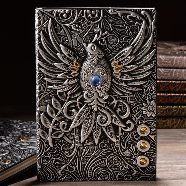 Beautiful Embossed Leather Notebook - Magic Spells Book Hand Book - Nifti NZ