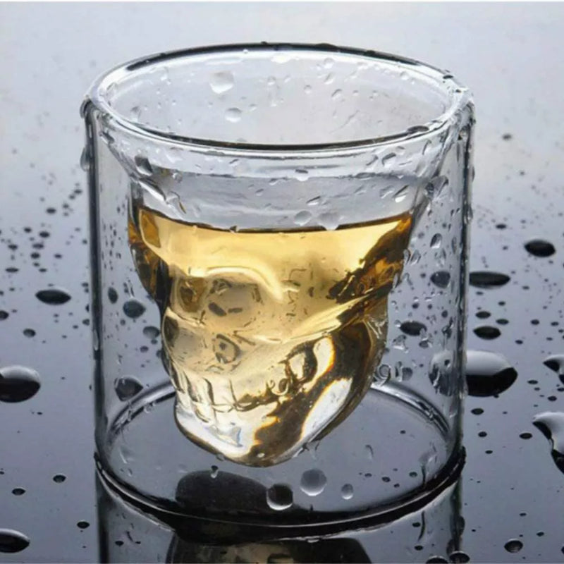 4 Piece Skull Whiskey Rock Glasses