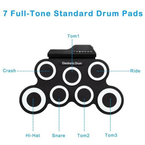 Electronic Drum Set - Roll up silicone drums & accessories