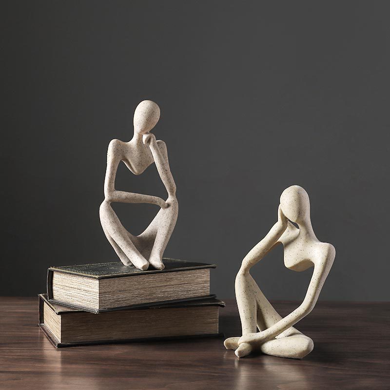 Nordic Abstract Thinker Statue Figurine - Home Decor Sculpture Modern Art - Nifti NZ