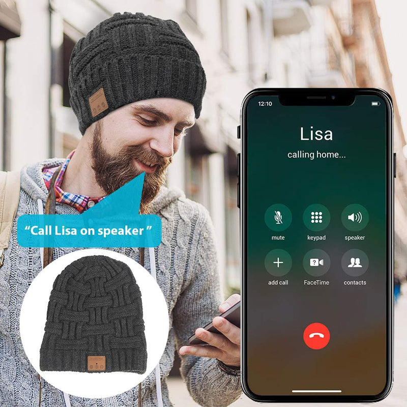 Bluetooth Beanie - Smart Hat With Wireless Headphones And Mic