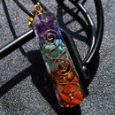 Reiki Healing 7 Chakra Orgone Crystal Energy Pendant