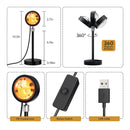 Sunset LED 16 Colour Projection Lamp w/ Remote