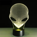 Alien Head 3D Hologram Lamp Night Light With Touch Switch - Nifti NZ