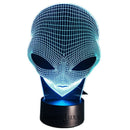Alien Head 3D Hologram Lamp Night Light With Touch Switch - Nifti NZ