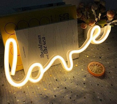 LED Neon Love Light - USB & Battery powered