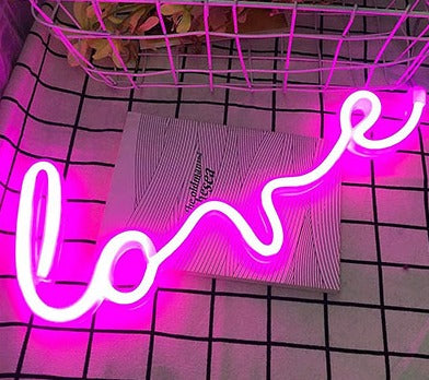 LED Neon Love Light - USB & Battery powered